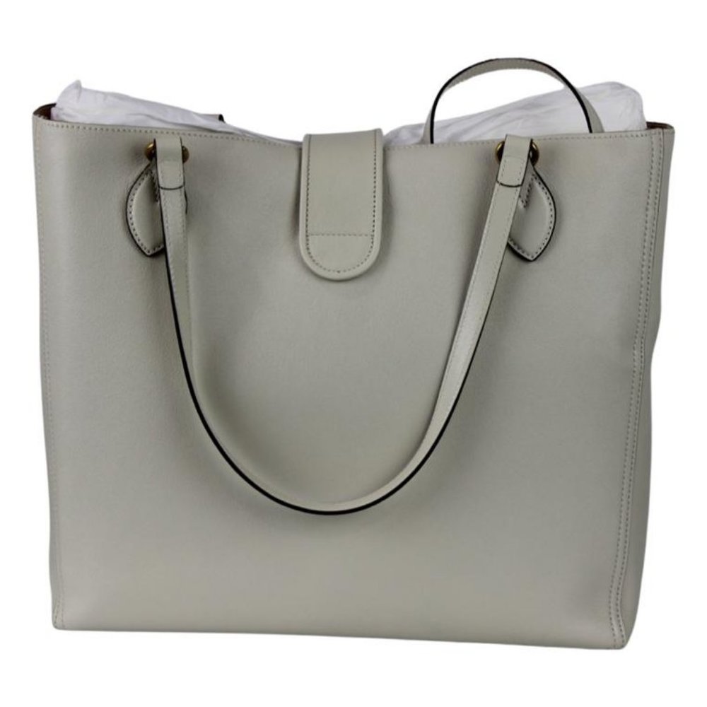 NWT Gucci Women's Tote Bag GG Gold Buckle Size M White Color - Picture 5 of 6